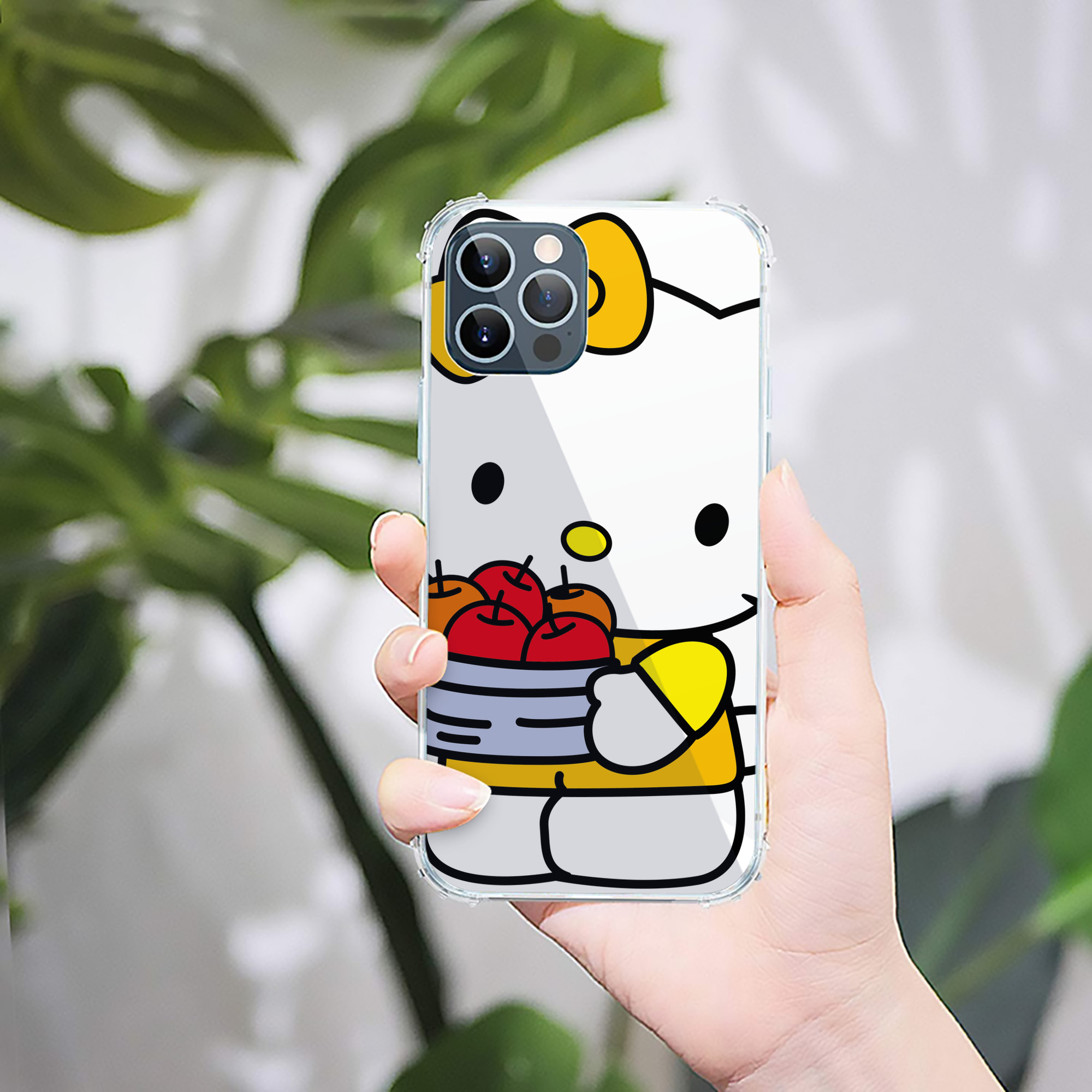（画像用） Hello Kitty ハローキティ 【iPhone 12シリーズ対応】透明スマホケース（クリアソフトケース）